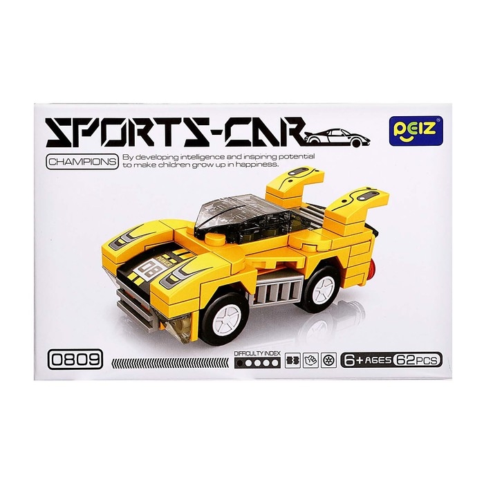 Конструктор гоночная машина PEIZHI Гонка, 62 детали, 6+ Конструктор гоночная машина PEIZHI Гонка, 62 детали, 6+