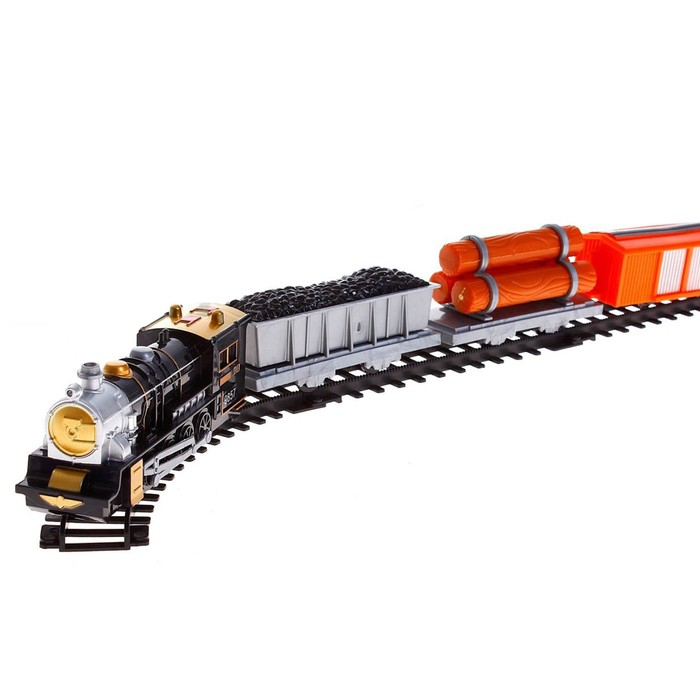 Железная дорога «Паровоз», работает от батареек, МИКС Железная дорога «Паровоз», работает от батареек, МИКС