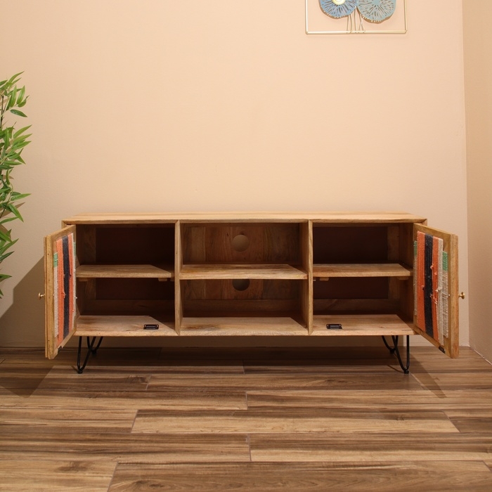 Тумба под ТВ "Кантри" 140х40х60 см, манговое дерево