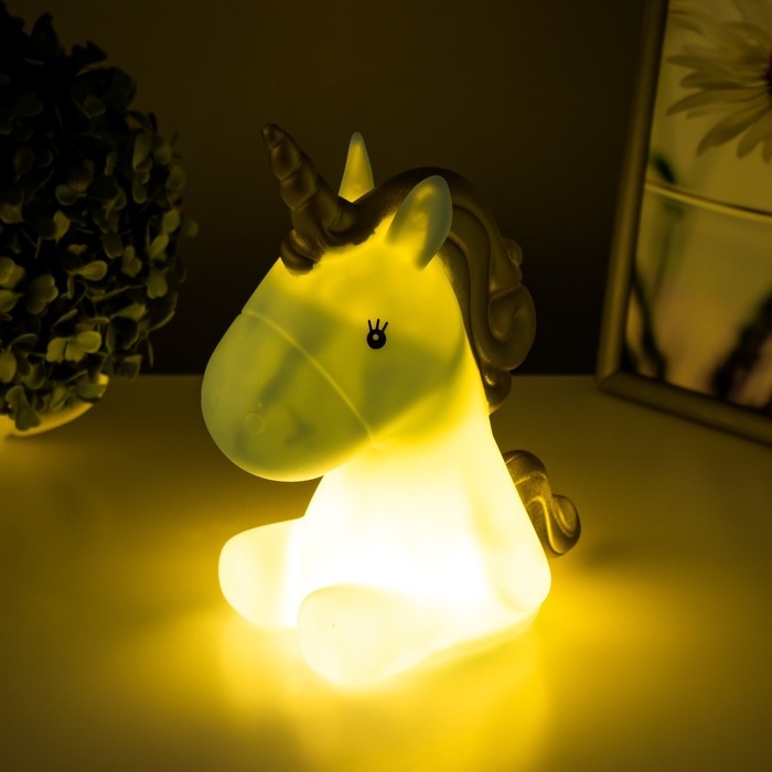Ночник "Единорог" LED от батареек 3хААА МИКС 14,5х9,5х21 см RISALUX