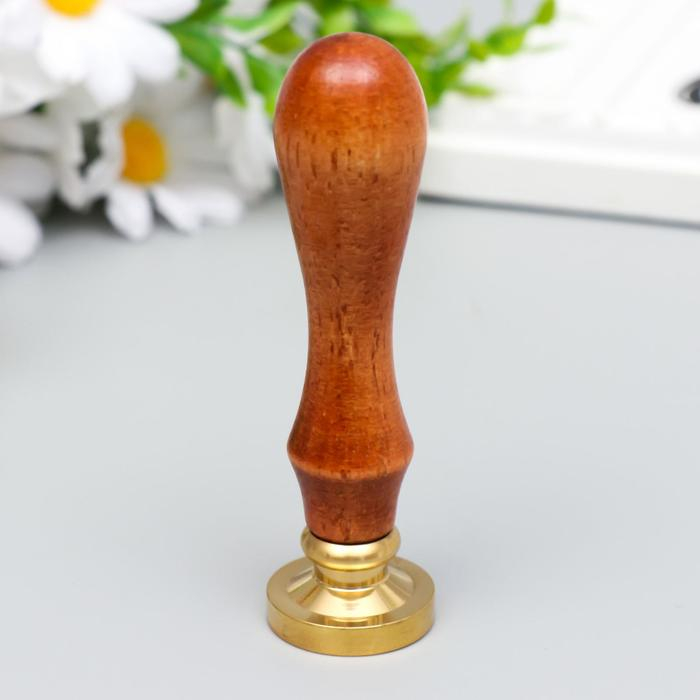 Печать для сургуча с деревянной ручкой Печать для сургуча с деревянной ручкой "Корона с буквой F" 9х2,5х2,5 см