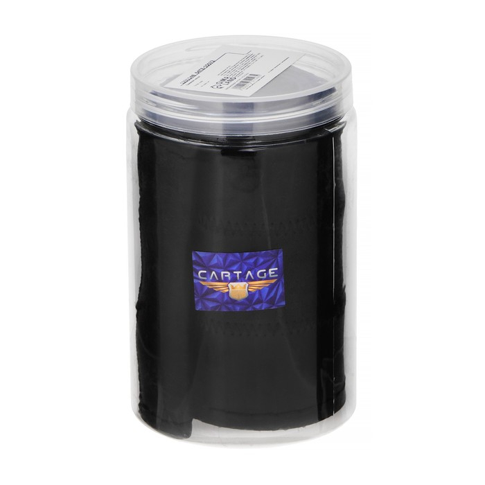 Оплетка на руль Cartage, 38 см, натуральная кожа с перфорацией, черный