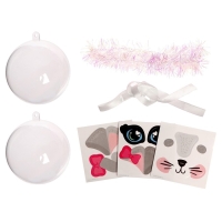 Ёлочный шар-персонаж &laquo;Новый год! Нежная кошечка&raquo;, новогодний набор для творчества