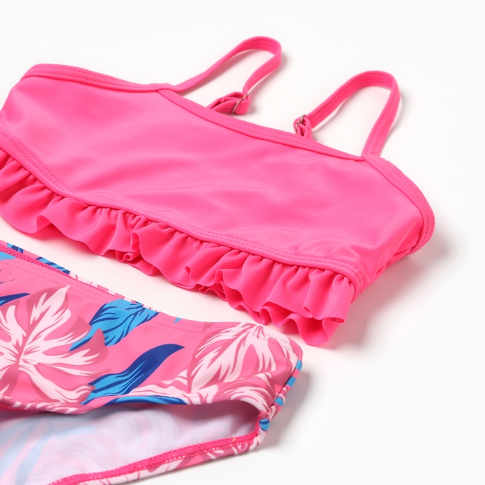 Купальник раздельный для девочек, цвет розовый, рост 98-104 см