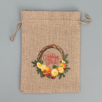 Мешок с термонаклейкой &laquo;Уютный вечер&raquo;, 13 х 18 см +/- 1.5 см, Новый год