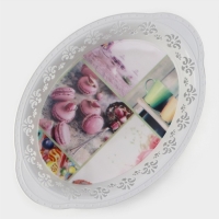 Поднос пластиковый &laquo;Вензель&raquo;, 30,5&times;21,5 см, рисунок МИКС