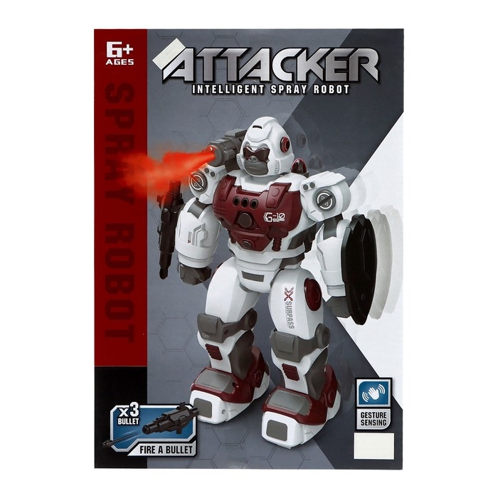 Робот &laquo;Гориллабот&raquo;, радиоуправляемый, пар из пушки, свет, звук, с аккумулятором