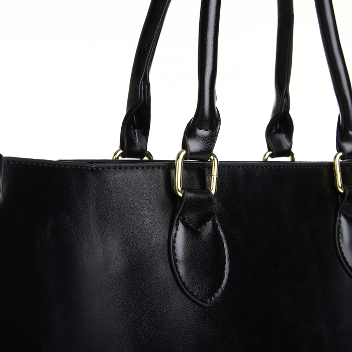 Сумка женская на молнии, цвет чёрный