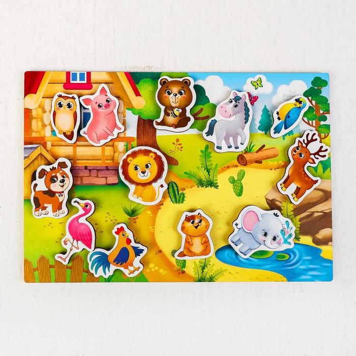 Головоломка липучки &laquo;Кто где живёт&raquo;