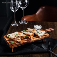 Доска разделочная, для подачи на ножках из натурального кедра Mаgistrо, 38&times;17&times;6,5 см, обожжённая