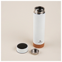 Термос с термометром Sima-Land Home, 500 мл, цвет белый Термос с термометром Sima-Land Home, 500 мл, цвет белый