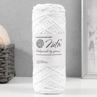 Шнур для вязания 100% полиэфир, ширина 3 мм 100м (белый) Шнур для вязания 100% полиэфир, ширина 3 мм 100м (белый)