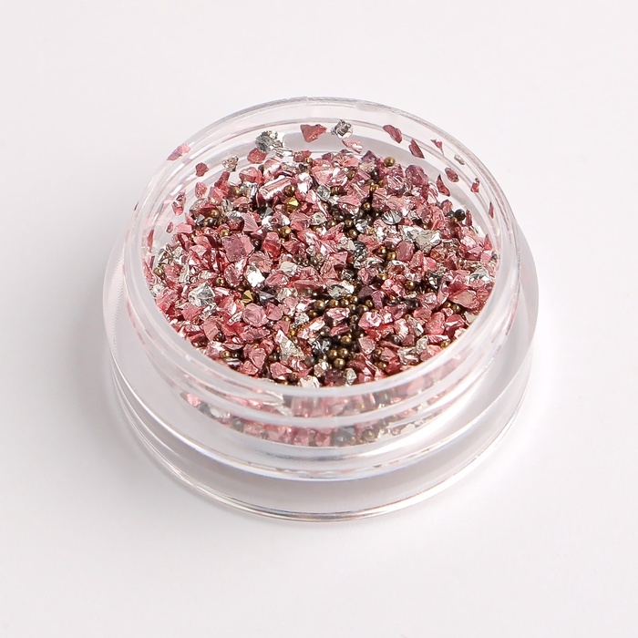 Фигурки для дизайна ногтей &laquo;Камень&raquo;, объёмные, цвет медный/розовый