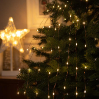 Гирлянда &laquo;Конский хвост&raquo; 8 нитей по 2 м, IP20, медная нить, 160 LED, свечение тёплое белое, USB