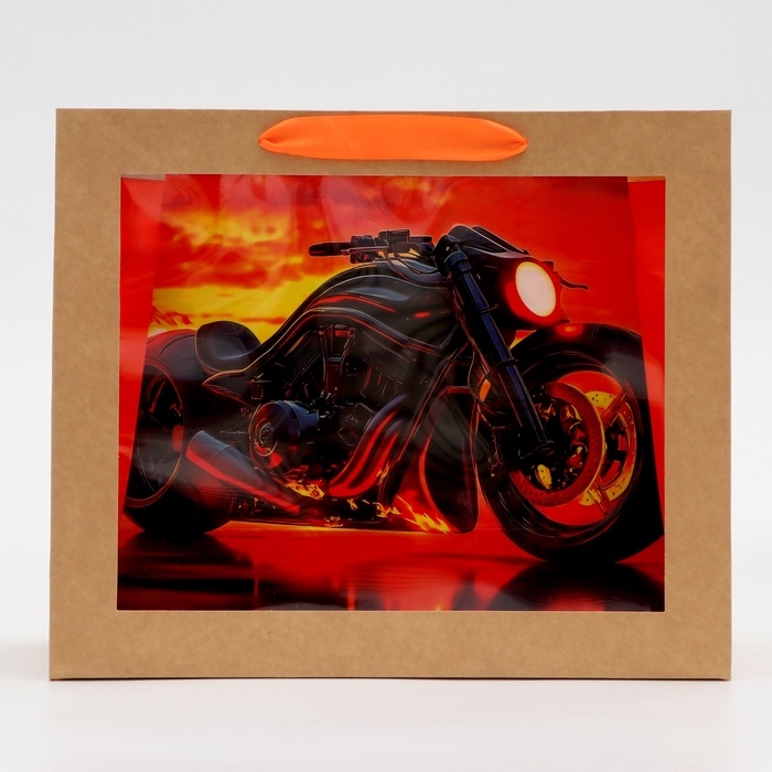 Пакет с PVC окном, "Лучшему мужчине", 31 х 11 х 26 см