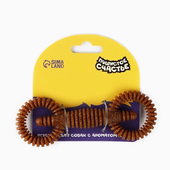 Игрушка для собак жевательная со ароматом корма «2 кольца», 16 х 5 см Игрушка для собак жевательная со ароматом корма «2 кольца», 16 х 5 см