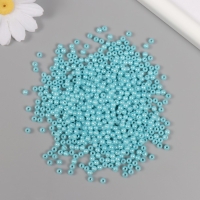Набор бусин "Жемчуг" d 4 мм, 250 гр, голубой