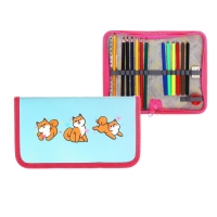 Пенал 1 секция, 115 х 205 мм, с наполнением 16 предметов, Calligrata "Сиба-ину" ламинированный картон, 30П26/set Пенал 1 секция, 115 х 205 мм, с наполнением 16 предметов, Calligrata "Сиба-ину" ламинированный картон, 30П26/set