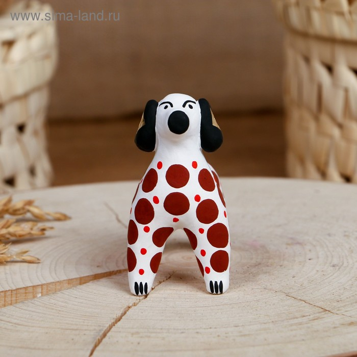 Дымковская игрушка Дымковская игрушка "Собака коричневая" 7 см