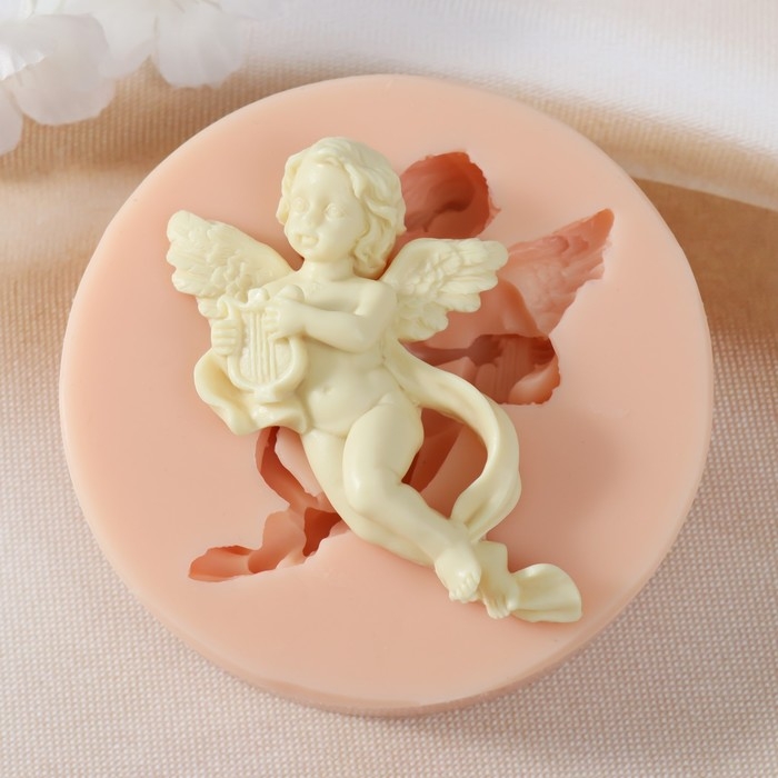 Молд силикон Молд силикон "Ангел с арфой" 8,4х5х1,7 см