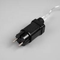 Гирлянда &laquo;Мишура&raquo; 50 м роса, IP44, серебристая нить, 1500 LED, 8 режимов, свечение тёплое белое, 36 В