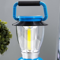 Светильник "Алдни" LED 12Вт USB от батареек 4хАА синий 12,5х12,5х21,5 см RISALUX