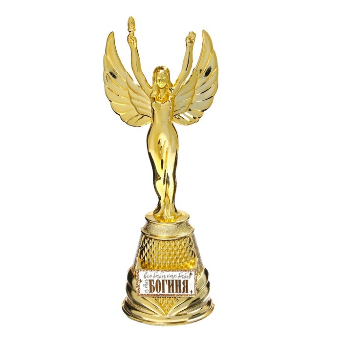 Кубок наградная фигура Ника «Богиня», пластик, золото, 19,5 х 7,3 см Кубок наградная фигура Ника «Богиня», пластик, золото, 19,5 х 7,3 см