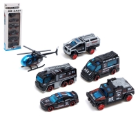 Набор металлических машин «Полиция», 6 шт. Набор металлических машин «Полиция», 6 шт.