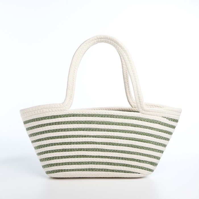 Сумка-тоут без застёжки, цвет белый/зелёный Сумка-тоут без застёжки, цвет белый/зелёный