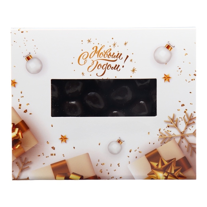 Шоколадное драже Шоколадное драже "Малина в темном шоколаде" Золотой Новый Год, 100 г