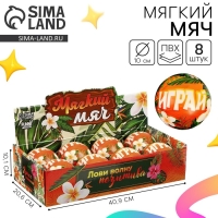 Мяч детский мягкий «Лови волну» 10 см , в шоубоксе Мяч детский мягкий «Лови волну» 10 см , в шоубоксе