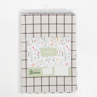 Скатерть Доляна "Клетка" 145х145&plusmn;3см,100%пэ, рогожка 130 гр/м