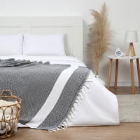 Плед Этель East 100*180см , цв.темно-серый, 80%хлопок, 20% п/э Плед Этель East 100*180см , цв.темно-серый, 80%хлопок, 20% п/э