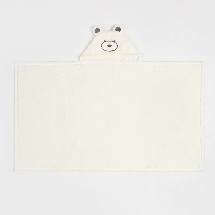 Полотенце с капюшоном Крошка Я, цвет белый, 67х120 см, 100% п/э, 280 г/м2