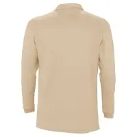 Рубашка поло мужская с длинным рукавом Winter II 210 бежевая, размер S