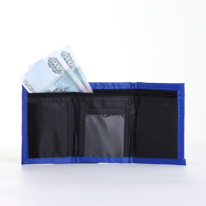 Кошелёк детский на липучке &laquo;Выбражулька&raquo;, цвет синий