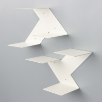 Вешалка-полка "Итальянская", 2 шт, белая, толщина металла 2 мм, 39 х 16 х 25 см