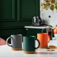 Кружка с пробковой подставкой Corky, оранжевая Кружка с пробковой подставкой Corky, оранжевая