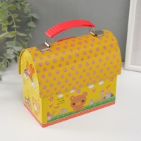 Копилка металл сундучок "Мишутка на жёлтом" 13х16х8,5 см Копилка металл сундучок "Мишутка на жёлтом" 13х16х8,5 см