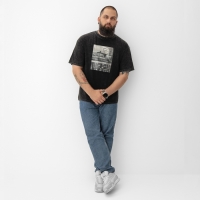 Футболка мужская MIST "Город" из вареного хлопка, цв. черный, р-р L Футболка мужская MIST "Город" из вареного хлопка, цв. черный, р-р L