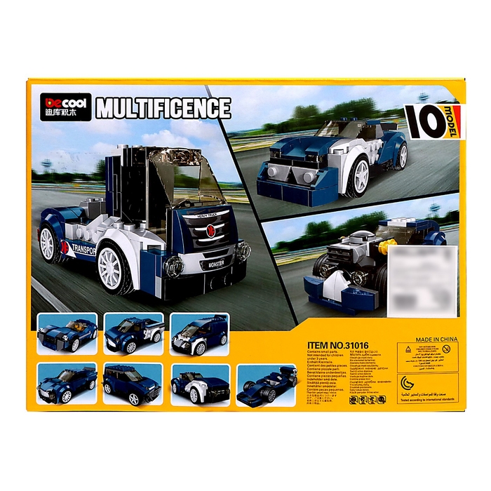 Конструктор блочный «Спорткар», 10 вариантов сборки, 216 деталей Конструктор блочный «Спорткар», 10 вариантов сборки, 216 деталей