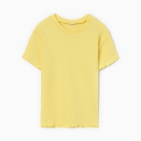 Футболка для девочки MINAKU, цвет жёлтый, рост 116 см