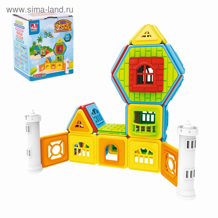 Конструктор магнитный &laquo;Домик&raquo;, 84 детали