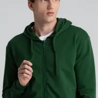 Толстовка на молнии с капюшоном Siverga Heavy 2.0, темно-зеленая, размер XXL