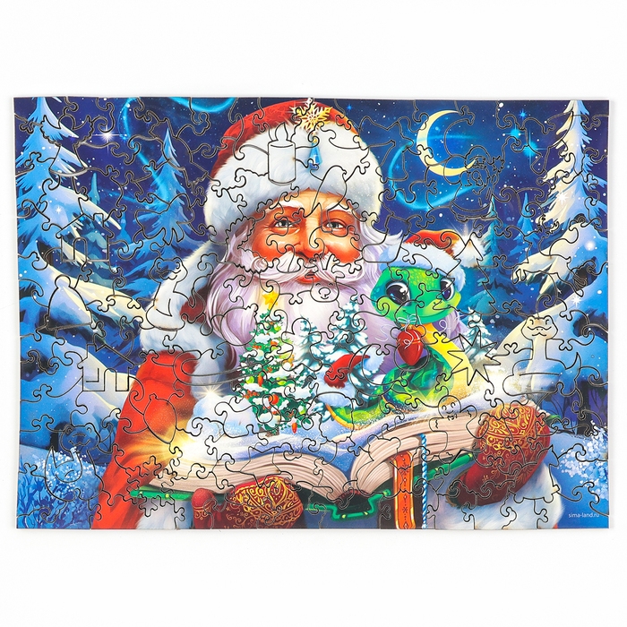 Пазлы фигурные деревянные &laquo;Новогодняя сказка&raquo; со святящимися деталями, 146 элементов