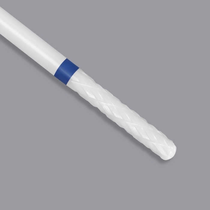 Фреза керамическая для маникюра «Тонкая», средняя нарезка, 2,3 × 14 мм, в пластиковом футляре, цвет белый Фреза керамическая для маникюра «Тонкая», средняя нарезка, 2,3 × 14 мм, в пластиковом футляре, цвет белый