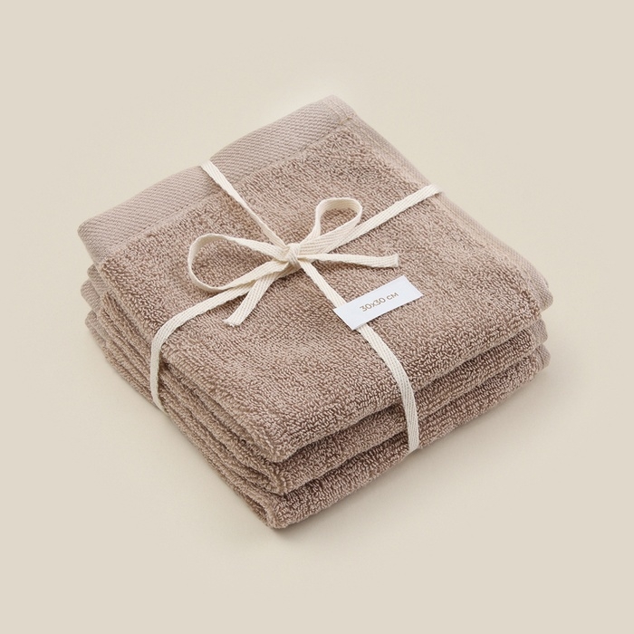 Набор салфеток SL HOME: Basic Набор салфеток SL HOME: Basic "Саббиа" 30х30 см - 3 шт., 100% хлопок, 530 г/м2