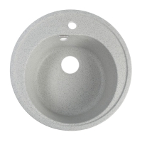 Мойка кухонная из камня ZETT lab. 3/Q10, d=510 мм, глубина 19 см, матовая, светло-серая Мойка кухонная из камня ZETT lab. 3/Q10, d=510 мм, глубина 19 см, матовая, светло-серая