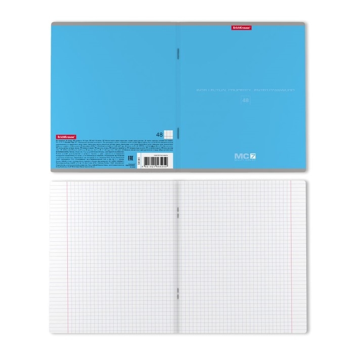 Тетрадь 48 листов в клетку, ErichKrause MC-7, обложка мелованный картон, блок офсет 100% белизна, МИКС Тетрадь 48 листов в клетку, ErichKrause MC-7, обложка мелованный картон, блок офсет 100% белизна, МИКС