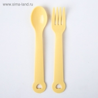 Набор детской посуды, 4 предмета: миска, ложка, вилка, поильник с твёрдым носиком 200 мл, цвета МИКС Набор детской посуды, 4 предмета: миска, ложка, вилка, поильник с твёрдым носиком 200 мл, цвета МИКС